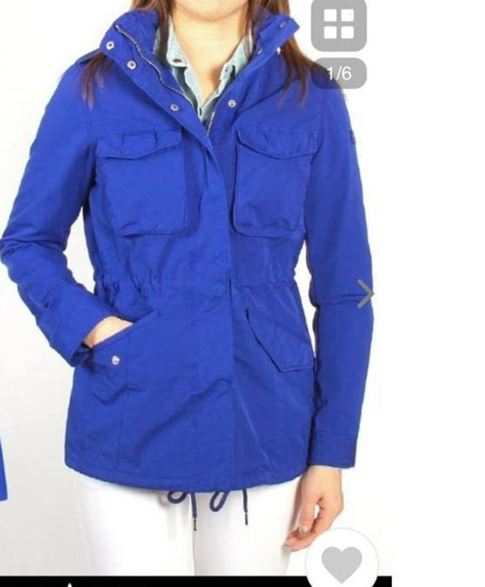 Tatras Womens Aurora Hooded Military Utility Jacket Blue size Small Medium
